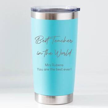 Personalised Best Teacher In The World Thermos Insulated Cup, 3 of 5