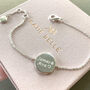 Personalised Sterling Silver Faceted Disc Bracelet, thumbnail 1 of 9