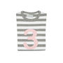 Grey Marl + White Striped Number/Age T Shirt Mallow, thumbnail 4 of 6