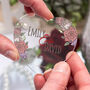 Wedding Sketch Acrylic Heart Wedding Ring Box, thumbnail 2 of 4