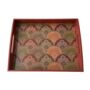 Wooden Tray Red Moroccan Tea Tray / Serving Tray, thumbnail 3 of 4
