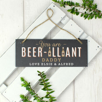 Personalised Beer Illiant Hanging Slate Plaque, 3 of 3