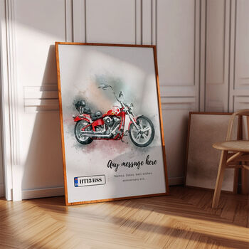 Custom Motorbike Gift Print, 3 of 3