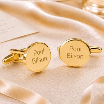 Personalised Gold Cufflinks, 2 of 10