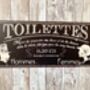36cm French Wall Bathroom Sign Hanging Toilet Plaque Decor, thumbnail 3 of 4