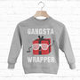Gangsta Wrapper Children's Christmas Sweatshirt, thumbnail 4 of 5