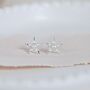 Sterling Silver And Pearl Starfish Stud Earrings, thumbnail 2 of 10