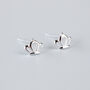 Sterling Silver Tiny Crown Stud Earrings, thumbnail 1 of 5