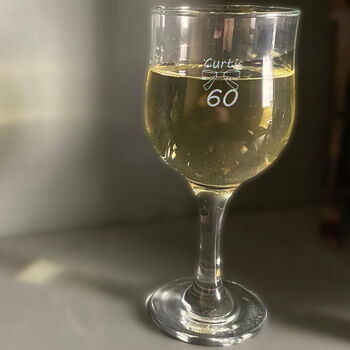 Personalised 60th Birthday Wine Glass Gift, 2 of 7