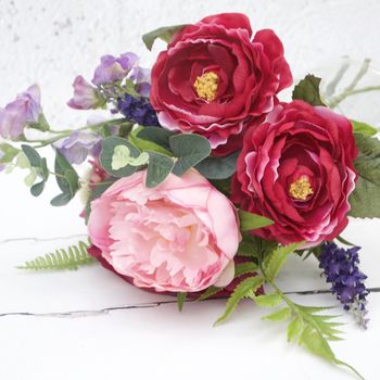 Large Luxury Peony Bouquet In Pinks And Purples, 6 of 7