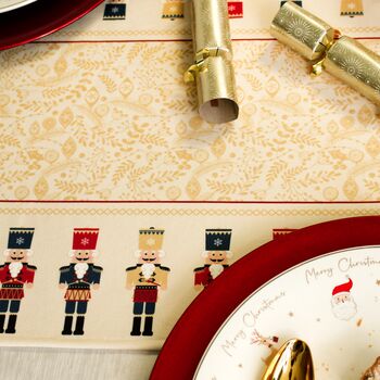 Christmas Table Place Mats Cream Nutcracker Four Pack, 6 of 6