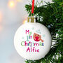 Personalised 1st Christmas Robin Bauble, thumbnail 2 of 5