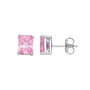 Azure Horizon Sterling Silver Rectangular Stud Earrings, thumbnail 3 of 3