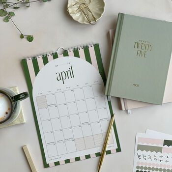 2025 Personalised Diary, Wall Calendar And Pen Bundle, 7 of 12