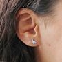 Blue Opal Dinosaur Stud Earrings, thumbnail 4 of 9
