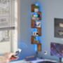LED Corner Shelf Floating Bookshelf Unit, thumbnail 4 of 7