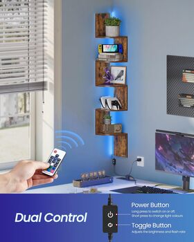 LED Corner Shelf Floating Bookshelf Unit, 4 of 7