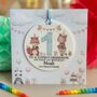 1st Birthday Personalised Cute Party Animals Blue, thumbnail 3 of 3