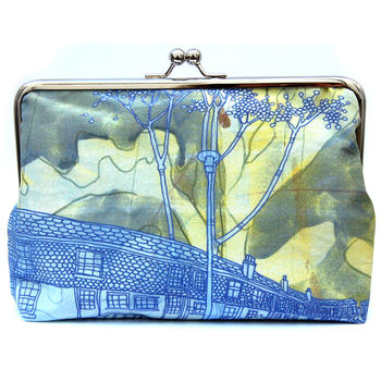 Lemon Skies Silk Clutch Bag, 2 of 3