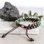 Men's African Turquoise Beaded Bracelet, thumbnail 2 of 4