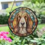 Bassett Hound Stained Glass Effect Suncatcher, thumbnail 2 of 6