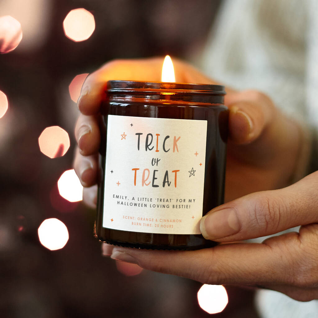 Trick Or Treat Halloween Candle By Kindred Fires