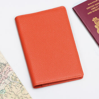 Personalised Luxury Leather Name Travel Document Holder, 5 of 12