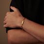 Gold Engraved Paperclip Bracelet, thumbnail 3 of 8