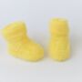 Hand Knitted Baby Booties Yellow, thumbnail 3 of 4