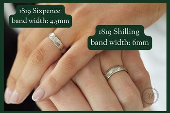 Sterling Silver Wedding Ring Set 1819, 9 of 12