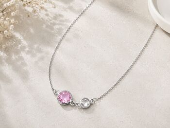 Personalised Create Your Own Mother And Daughter Birthstones Necklace, 4 of 12
