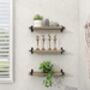 Set Of Three Wooden Wall Mounted Floating Shelves, thumbnail 2 of 7