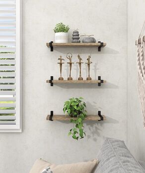 Set Of Three Wooden Wall Mounted Floating Shelves, 2 of 7