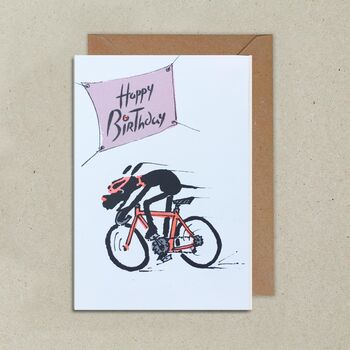 Cycling Dog Happy Birthday Greeting Card, 2 of 3