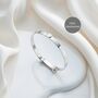 Personalised 925 Sterling Silver Diamond Bangle Baby Love Christening | Baptism | 1st Birthday | Engraved Jewellery, thumbnail 1 of 7