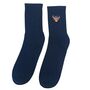 Men's Highland Cow Tartan Embroidered Cotton Socks Four Pack, thumbnail 5 of 7
