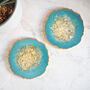 Iridescent Resin Coasters In Blue, thumbnail 2 of 7