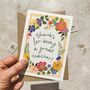 Bright And Colourful Floral Thank You Teacher Card, thumbnail 3 of 3