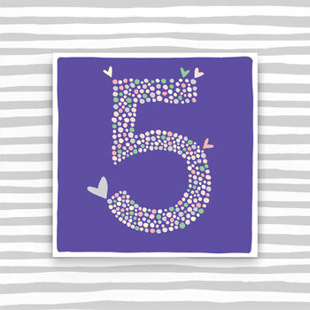 5th Birthday Card For Boy Or Girl, 2 of 2