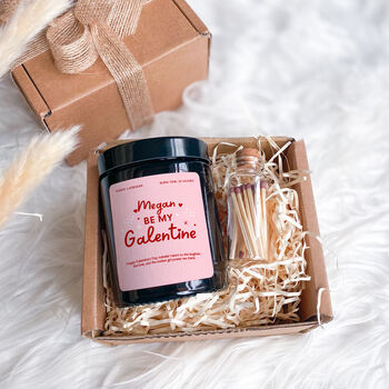 Personalised Be My Galentine Candle Gift For Friend, 9 of 9