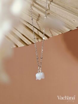 Vachana Shell Lily Sterling Silver Necklace, 9 of 10