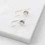 Sterling Silver Diamante Wire Earrings, thumbnail 2 of 6