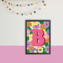 Retro Floral Personalised Print, thumbnail 1 of 2