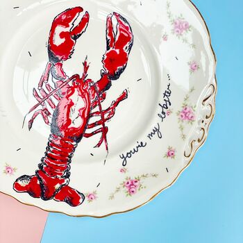 You're My Lobster Vintage Cake Plate Wall Decor, 4 of 5