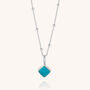 Turquoise December Birthstone Necklace Sterling Silver, thumbnail 2 of 5