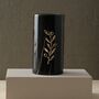Handmade Olive Branch Black Marble Vase, thumbnail 1 of 2