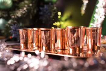 Copper Tray And Set Of Six Of Shot Glasses Set, 5 of 9