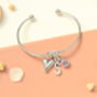 Personalised Heart Initial Silver Bracelet Friendship Knot, thumbnail 6 of 11