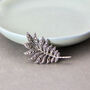 Sterling Silver Marcasite Leaves Small Brooch, thumbnail 3 of 11
