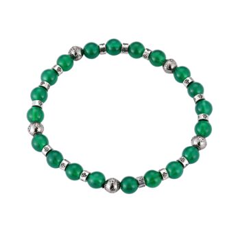 Vintage Styled Green Bead Adjustable Bracelet For Men, 2 of 6